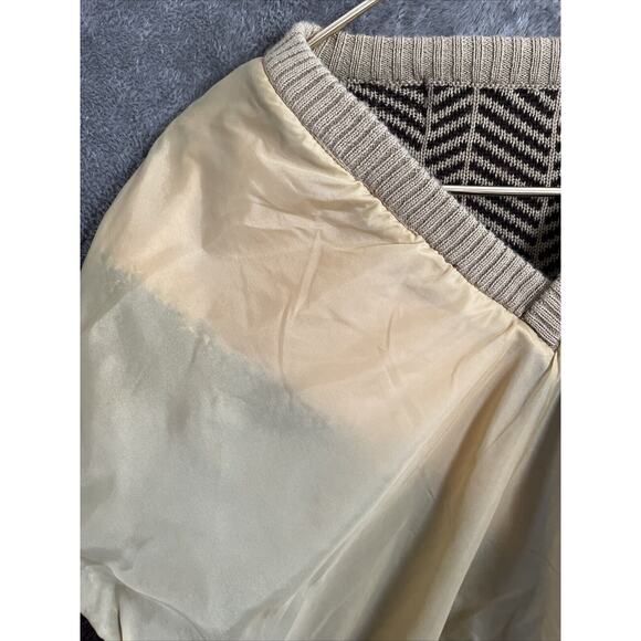 Deerskin Trading Post Sweater Large Wool Suede Brown V Neck Southwestern Vtg - Picture 13 of 16